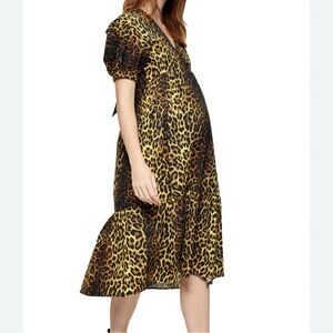 Topshop maternity Animal Print Midi Dress